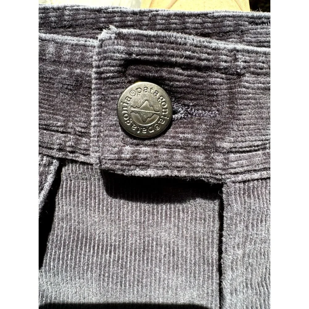 Patagonia Dark Grey Organic Cotton Corduroy 4 Pocket Mini Skirt Size 10